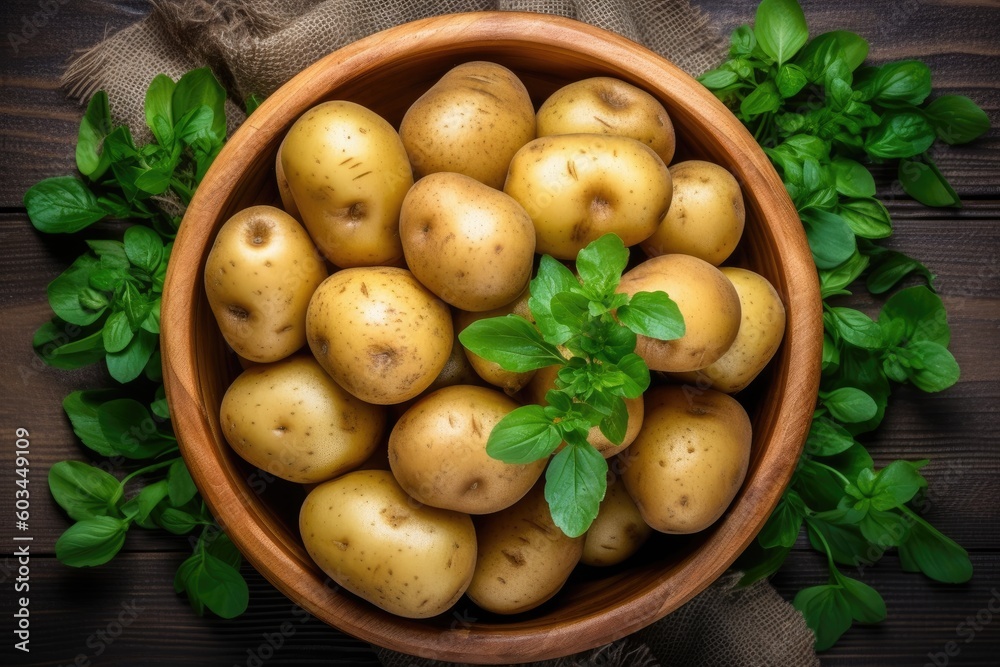 Potatoes in the salad bowl Potatoes in the salad bowl