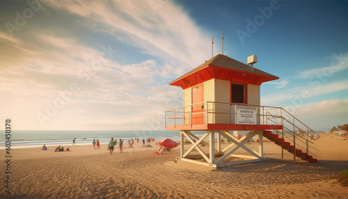 Lifeguard house in the beach landscape © Daniel