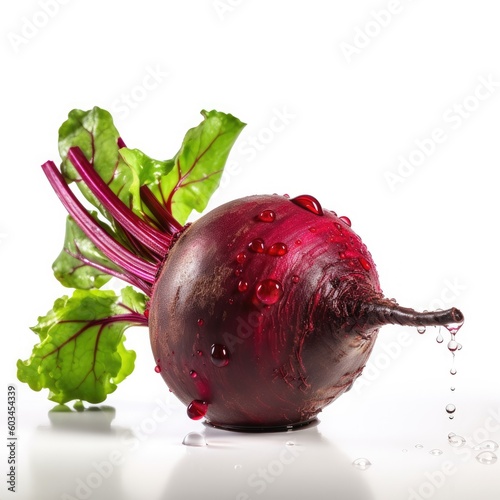 Beet Beetroot Isolated on White. Generative AI