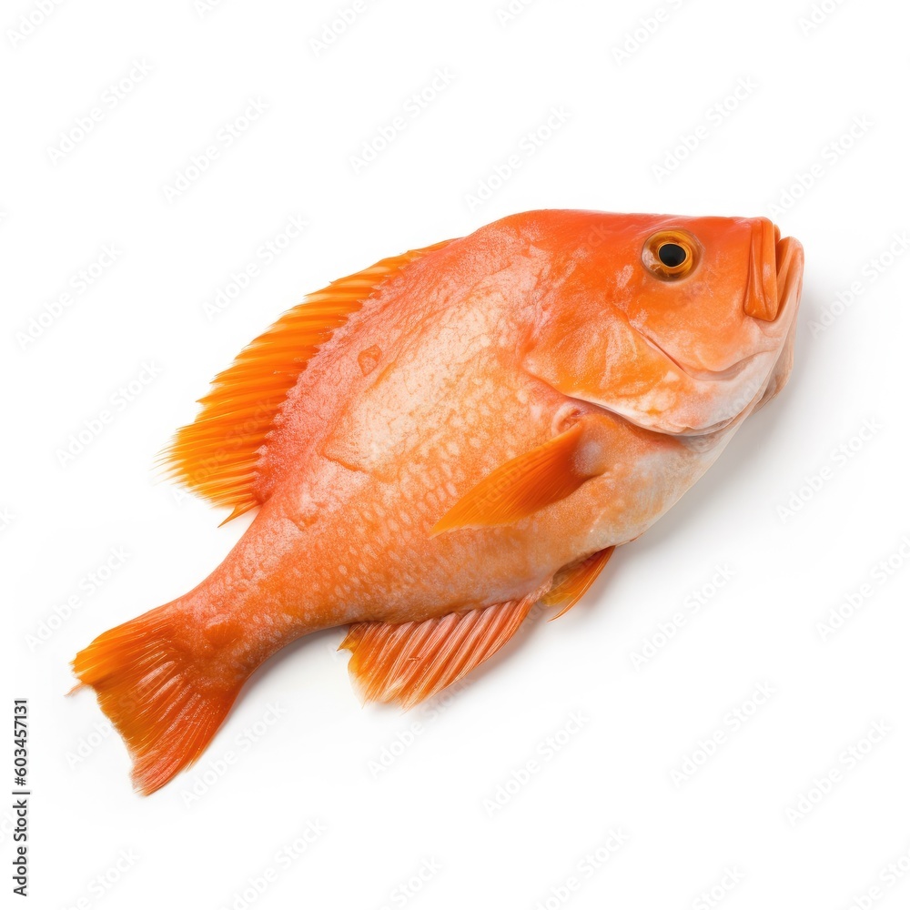 Fototapeta premium Orange Roughy fish isolated on white. Generative AI