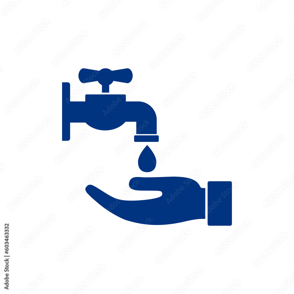 Washing hands icon isolated on transparent background