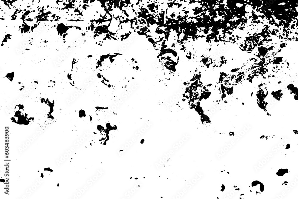 Rustic grunge vector texture with grain and stains. Abstract noise background. Weathered surface. Dirty and damaged. Detailed rough backdrop. Vector graphic illustration with transparent white. EPS10.