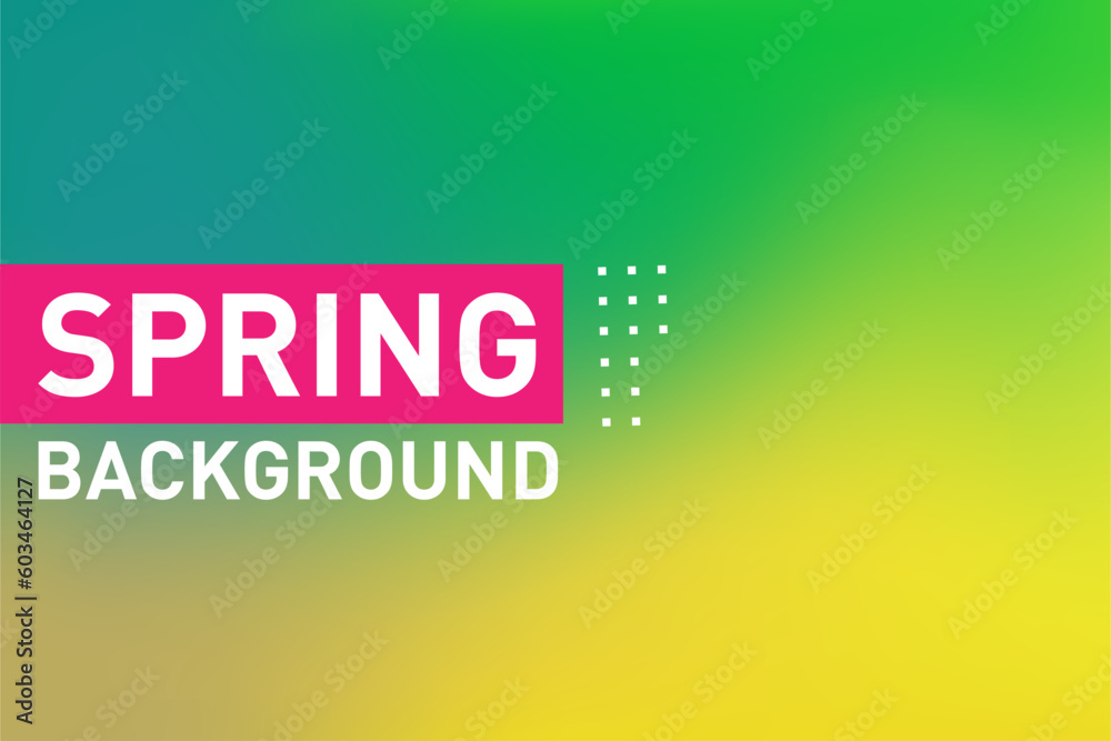 Spring abstract multicolor gradient background. Vector horizontal concept for spring sale poster, flyer, web baner design.