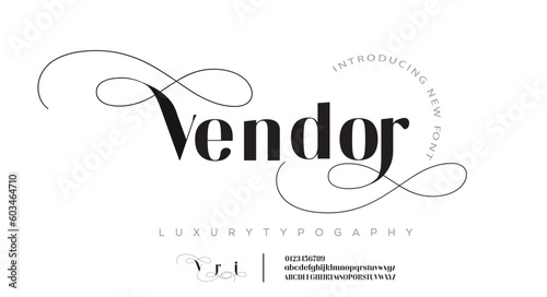 modern and classic sans serif font with a unique style and fancy look. This typeface is perfect for an elegant & luxury logo, book or movie title design, fashion brand, magazine, clothes.
