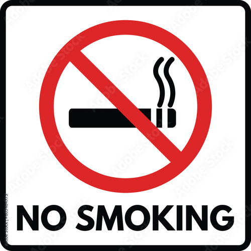 No smoking cigarette sign vector isolated on white background