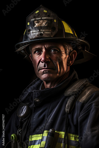 A picture/illustration of a firefighter on duty