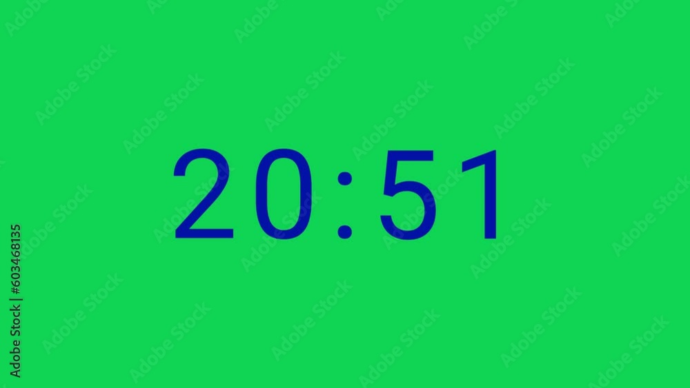 Stylish 25 seconds analog 4 digits countdown clock timer. Blue navy number on Green Screen Chroma Key. 4 digits number count. Simple and minimal 4K footage motion. Stylish 25 seconds analog 4 digits countdown clock timer. Blue navy number on Green Screen Chroma Key. 4 digits number count. Simple and minimal 4K footage motion.
