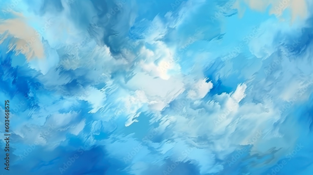 Obraz premium Abstract Watercolor shades blurry and defocused Cloudy Blue Sky Background