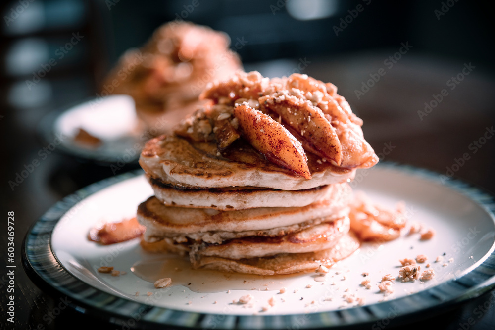 Apple Cinnamon and Oat Pancakes Apple Cinnamon and Oat Pancakes