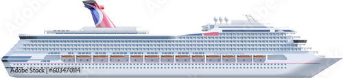 Side view of cruise ship