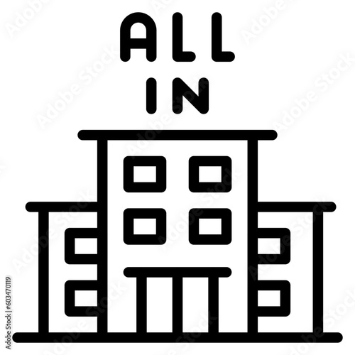 All Inclusive Vector Line Icon
