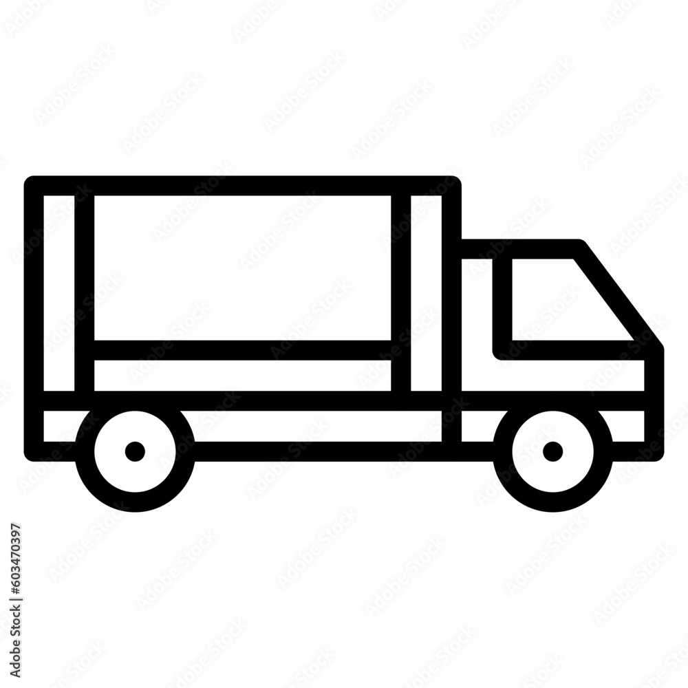 Delivery Truck Vector Line Icon