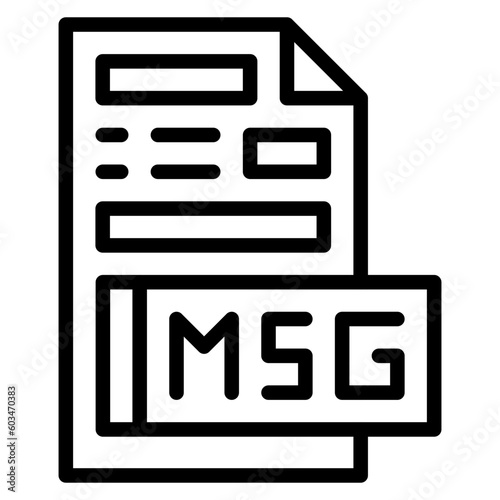 Msg Vector Line Icon