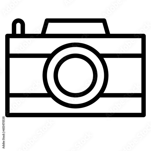 Wedding Camera Vector Line Icon