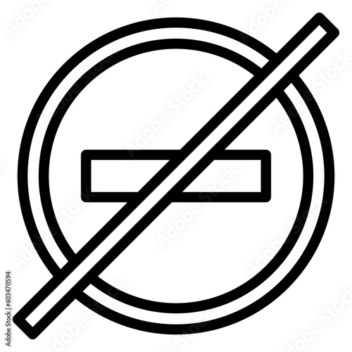 Do not Disturb Vector Line Icon