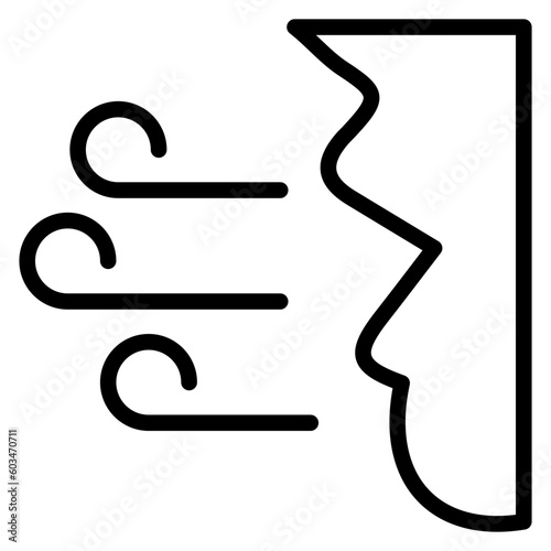 Bad Breath Vector Line Icon