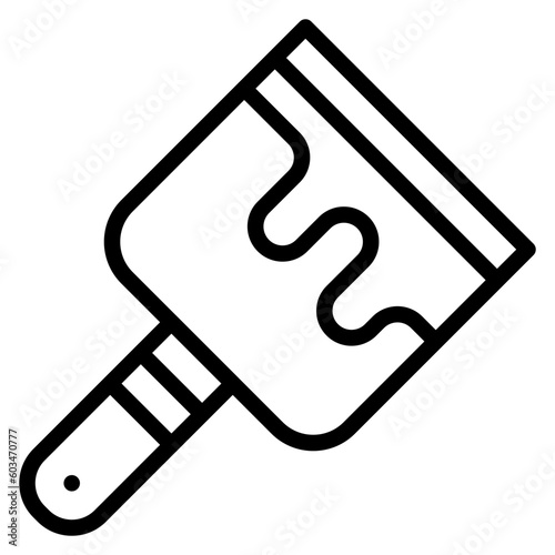 Paint Brush Vector Line Icon