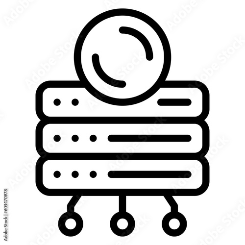 Database Backup Vector Line Icon