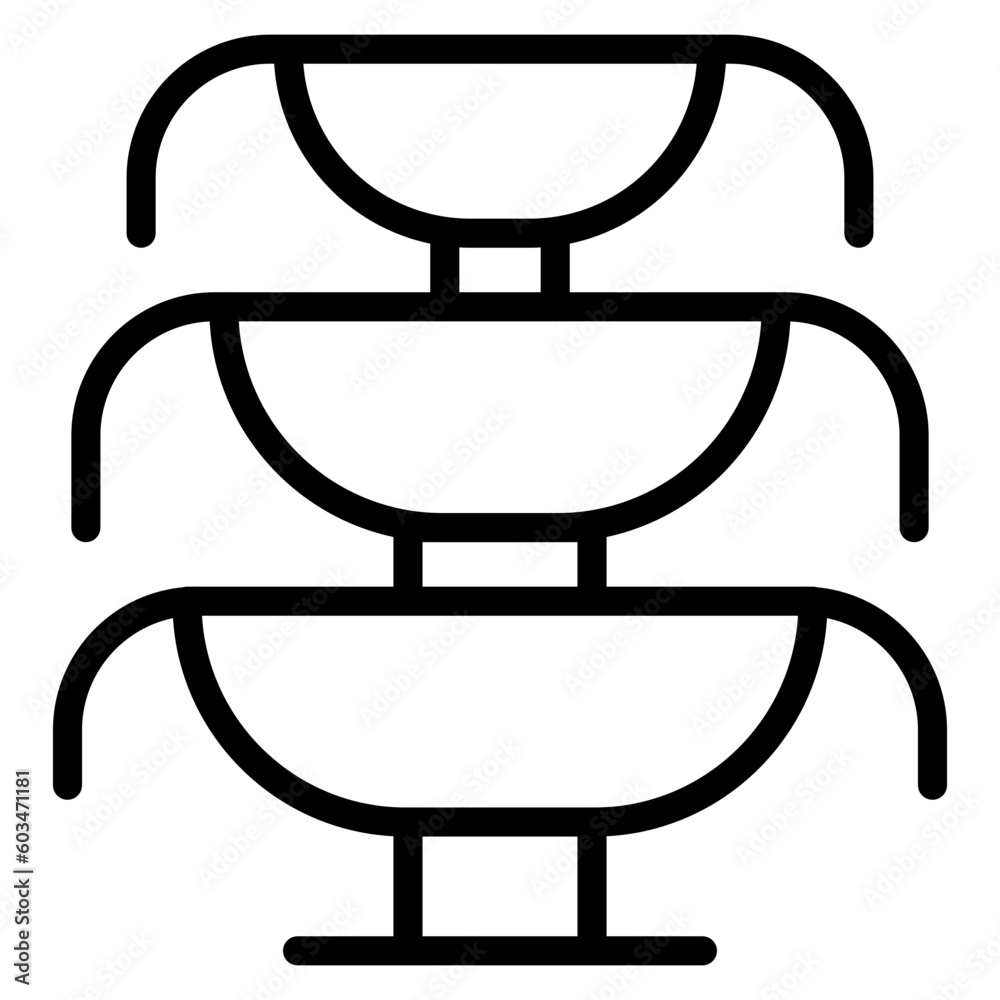 Fountain Vector Line Icon Fountain Vector Line Icon