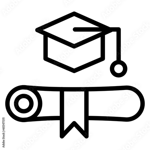 Bachelor Vector Line Icon