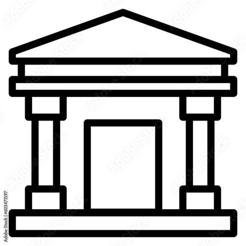 Bank Vector Line Icon