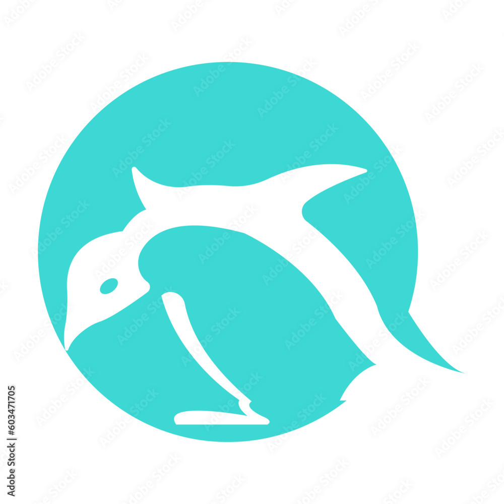 Naklejka premium penguin icon illustration vector