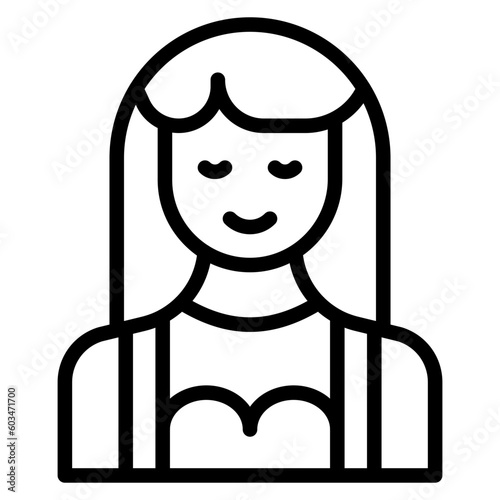 Actress Vector Line Icon