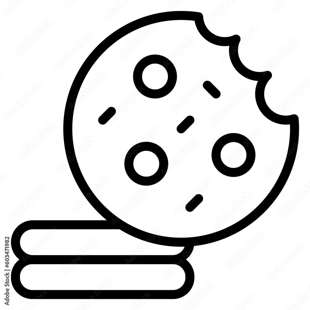 Obraz premium Cookies Vector Line Icon
