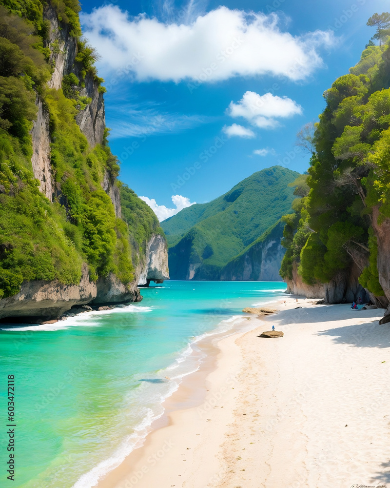 Obraz premium Photography of natural landscapes: images of paradisiacal beaches