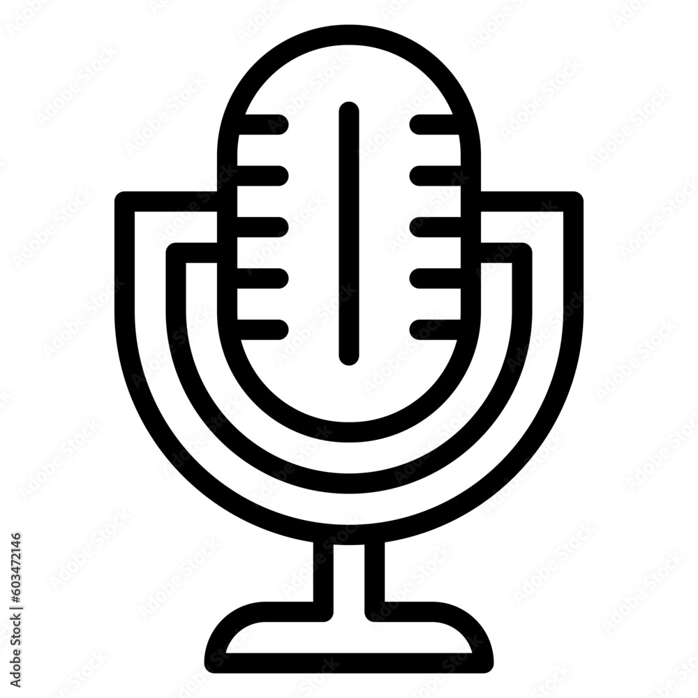 Microphone Vector Line Icon Microphone Vector Line Icon