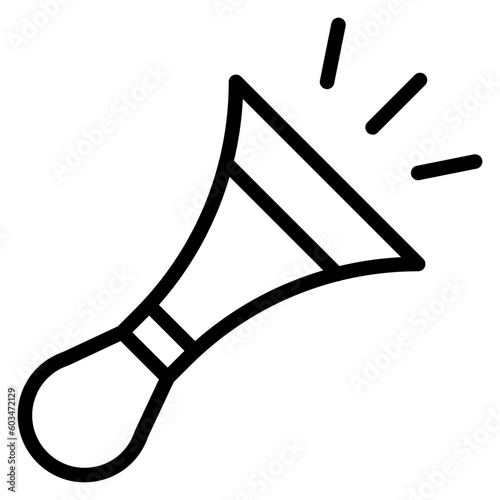 Horn Vector Line Icon