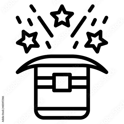 Magic Trick Vector Line Icon