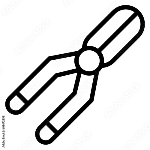 Farming Scissor Vector Line Icon