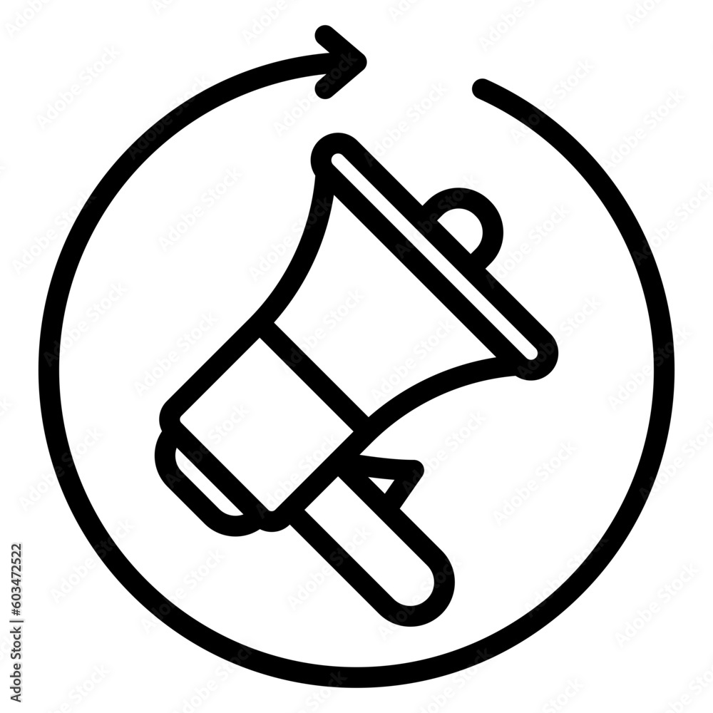 Remarketing Vector Line Icon Remarketing Vector Line Icon