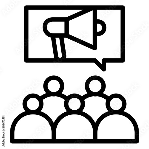 Public Relations Vector Line Icon