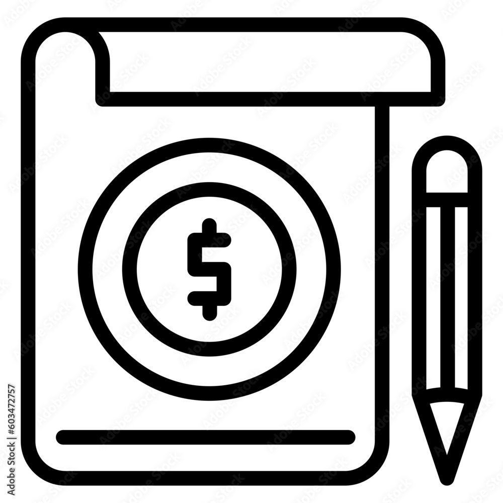 Paid Articles Vector Line Icon Paid Articles Vector Line Icon