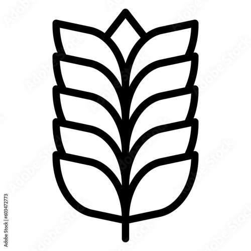 Wheat Vector Line Icon