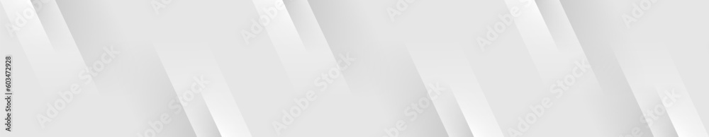soft gray background with abstract white graphic elements for presentation background wallpaper design long banner