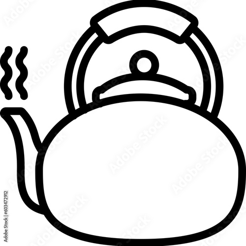 Tea Pot Vector Line Icon