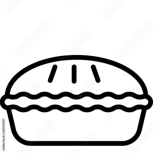 Pie Vector Line Icon