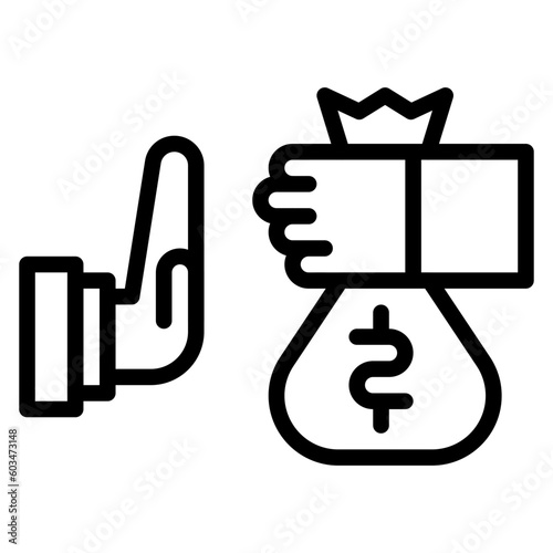 Corruption Vector Line Icon