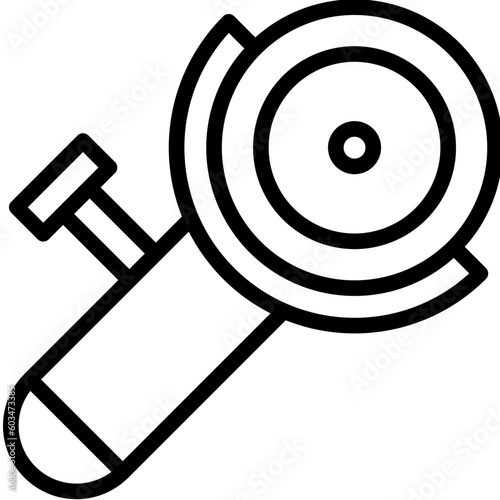 Grinder Tool Vector Line Icon