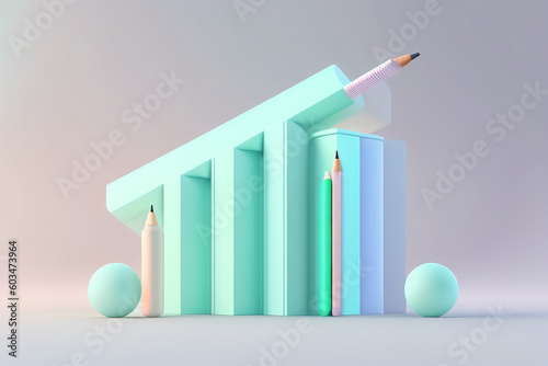 3D abstract render.  Beauty products set for Cosmetic and skincare. Packaging mockup minimal design  on  pastel background. Abstract objects.