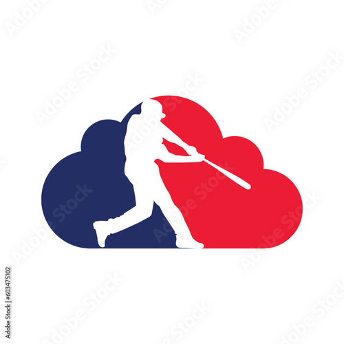 Baseball hitting a ball concept swinging a bat very fast vector illustration
