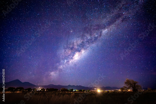 Milky Way and night sky above San Pedro de Atacama, Chile