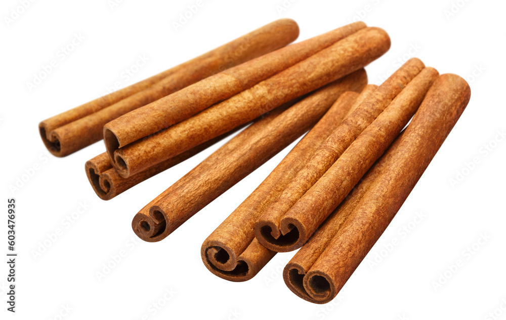 Cinnamon sticks cut out