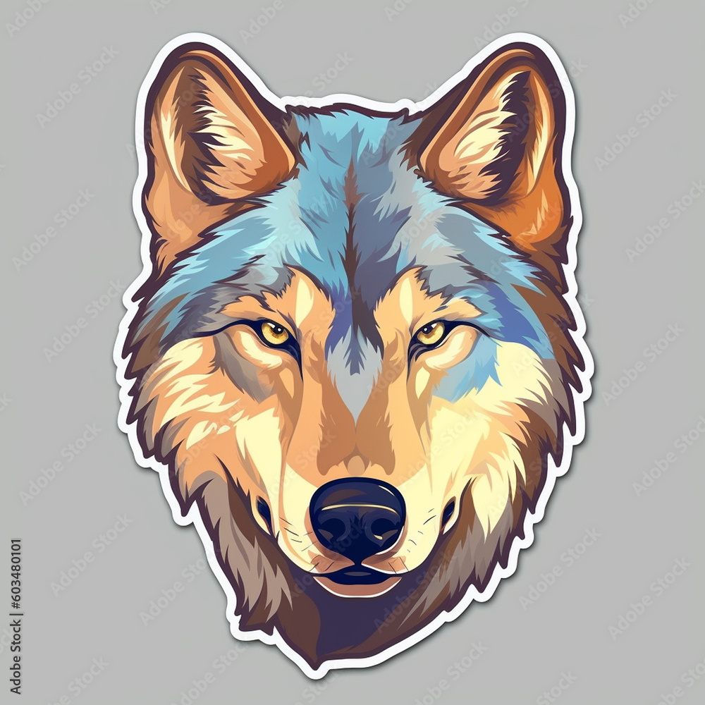 Naklejka premium wolf head sticker