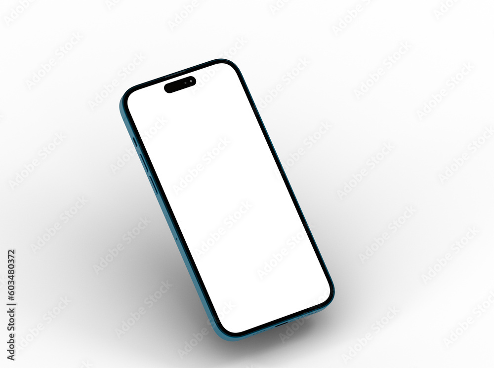 Mockup - All-screen smartphone mockup isolated 3d Mockup - All-screen smartphone mockup isolated 3d