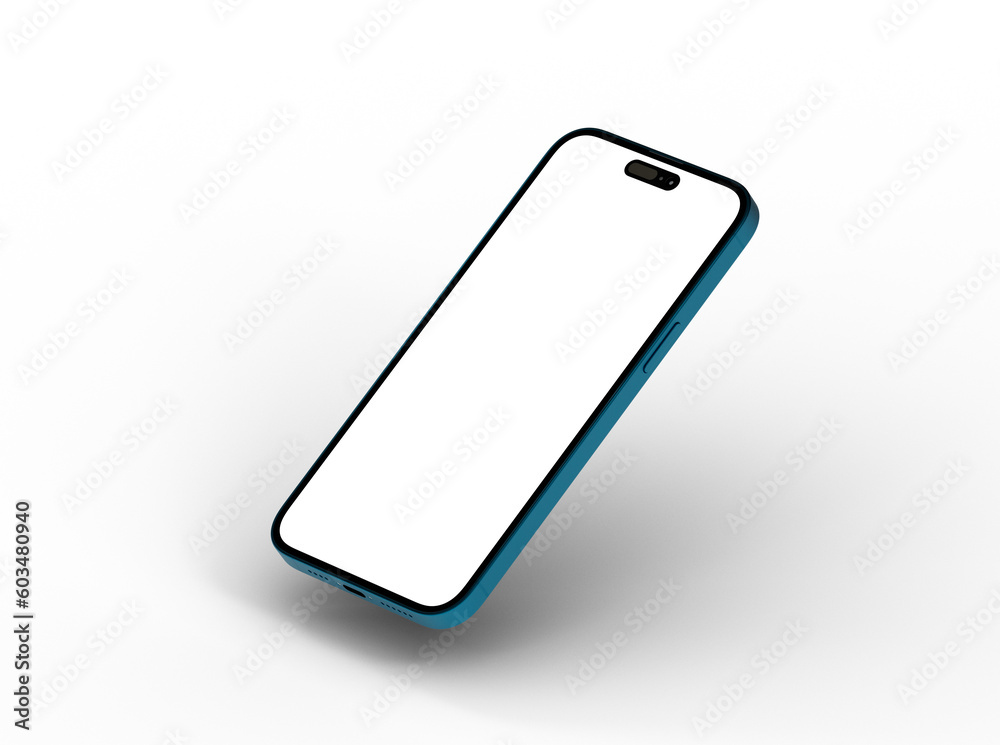smartphone With Blank Screen in 3d smartphone With Blank Screen in 3d
