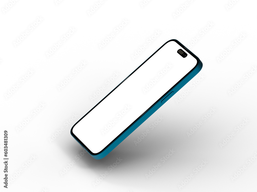 3d smartphone with blank screen isolated 3d smartphone with blank screen isolated